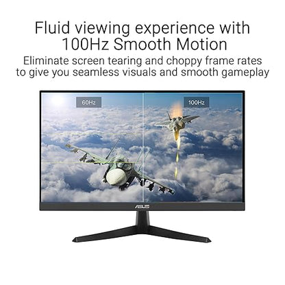 ASUS 22” (21.45" viewable) Eye Care Monitor (VY229HF) - Full HD, IPS, 100Hz, 1ms, SmoothMotion, Adaptive Sync, Eye Care Plus technology, Blue Light Filter, Flicker Free, Tilt 3 yr warranty