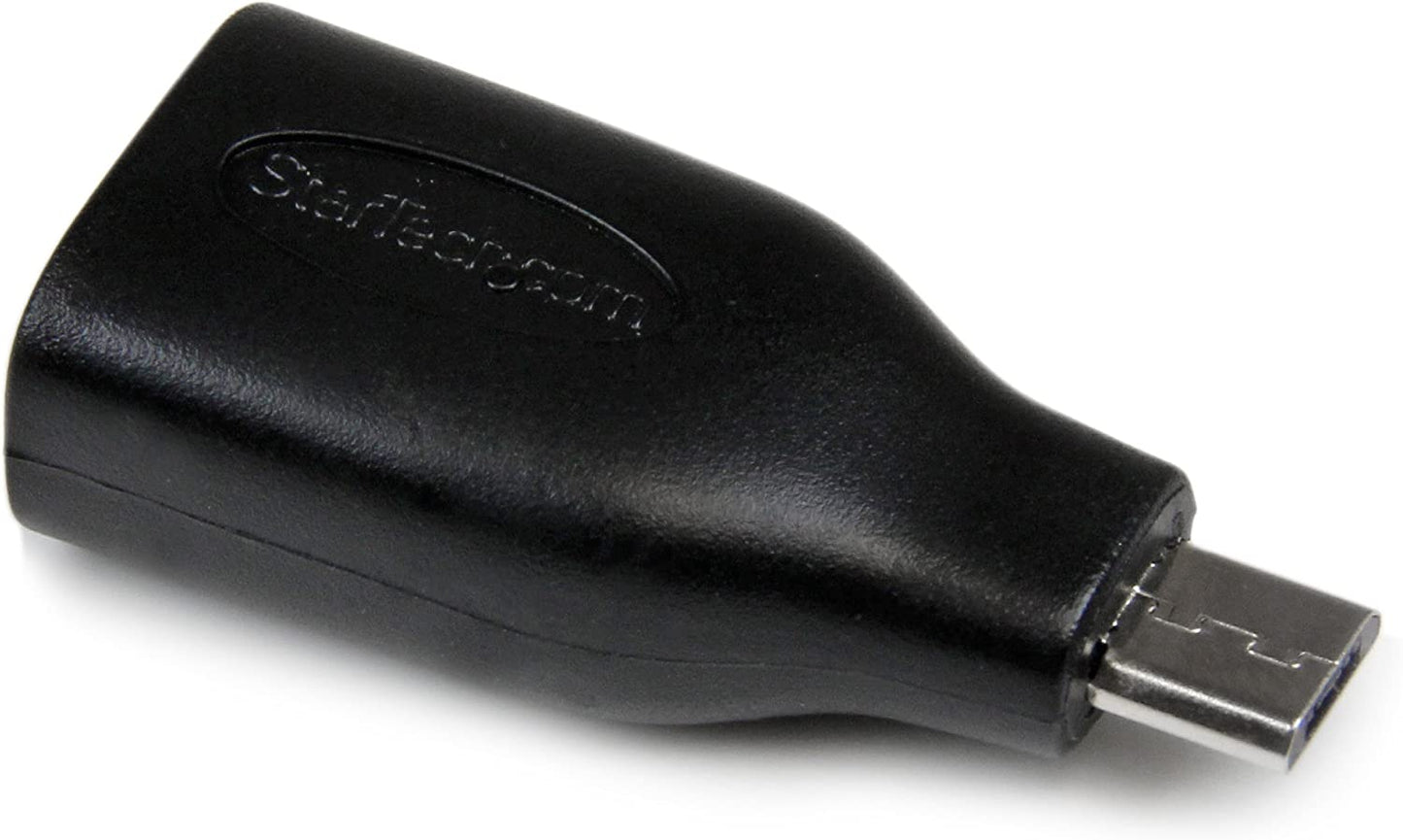 StarTech.com Micro USB OTG to USB Adapter - Micro USB Male OTG to USB Female Adapter - USB On The Go Adapter (UUSBOTGADAP), Black Adapter Black