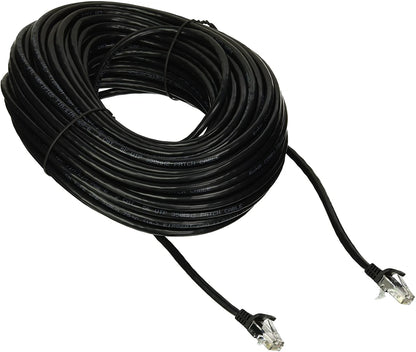 StarTech.com 100ft Black Cat5e Snagless RJ45 UTP Patch Cable - 100 ft Patch Cord - Ethernet Patch Cable - RJ45 Male to Male Cat 5e Cable (45PATCH100BK) 100 ft / 30.5m Black