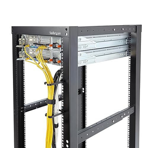 StarTech.com 5-Pack 1U Vertical Cable Management D-Ring Hooks, Cable Manager for 19" Server Racks/Cabinets, Wire Organizers 1.8 x 3.9in 5 Pack