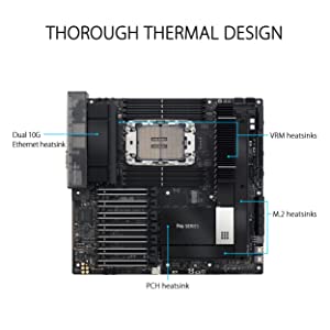 ASUS Pro WS W790 SAGE SE Intel LGA 4677 CEB Motherboard,PCIe 5.0, 7 xPCIe 5.0 x16 Slots,DDR5 R-DIMM, 2x10G BMC LAN, LAN Server-Grade Remote Management,Front and Rear USB 3.2 Gen 2x2 Type-C®,ACCE
