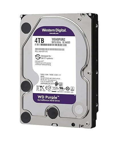 Western Digital WD Purple 4TB 3.5 Inch Surveillance Internal Hard Drive - 5400RPM