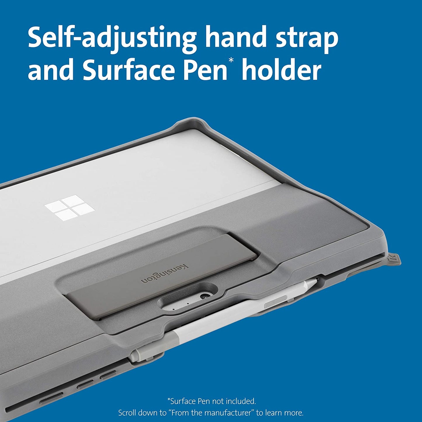Kensington Blackbelt™ 2nd Degree Rugged Case for Surface Pro 7, 7+, 6, 5, &amp; 4 - Silver (K97802WW) Silver Surface Pro 7
