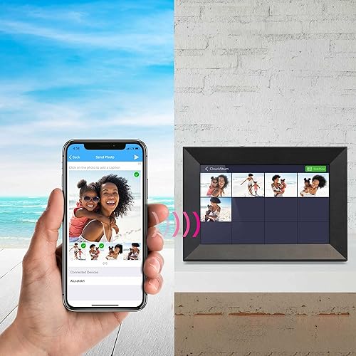 Aluratek 8" WiFi Touchscreen Digital Photo Frame with 8GB Internal Memory (ASHDPWM8S)