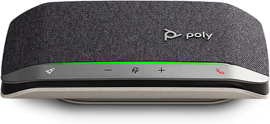 Poly Sync 20 USB-C Smart Speakerphone (Plantronics) - Personal Portable Speakerphone - Noise &amp; Echo Reduction - Connect to Cell Phone via Bluetooth and PC/Mac via USB-C Cable - Works w/Teams, Zoom USB-C Standard Version Black