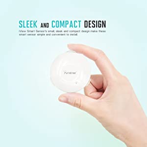 iView S300 WiFi Water Sensor DIY Flood and Water Leak Detector Detachable Sensor, Sound &amp; APP Alert Long Lasting Battery