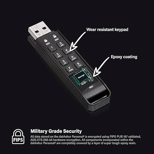 iStorage IS-FL-DAP3-B-8 datAshur Personal2 USB3 8GB, Black