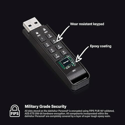 iStorage IS-FL-DAP3-B-8 datAshur Personal2 USB3 8GB, Black