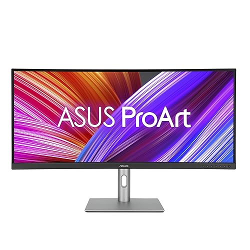 ASUS ProArt Display 34” Ultrawide Curved Professional HDR Monitor (PA34VCNV) - IPS, 21:9 3440 x 1440, 3800R Curve, 100% sRGB/Rec709, ?E<2, Calman Verified, USB-C Docking PD 96W, RJ45, 3 Year Warranty