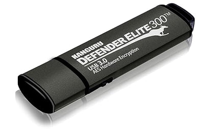 Kanguru Defender Elite300™ FIPS 140-2 Certified, AES XTS 256-Bit Hardware Encrypted USB 3 Secure Flash Drive with Physical Write Protect Switch, 128G - AES XTS 256-Bit Hardware Encrypted FIPS 140-2 Certified, Secure Flash Drive