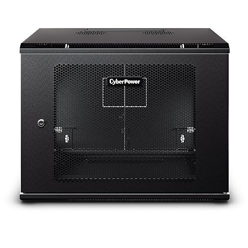 CyberPower Carbon CR9U61003 9U Wall Mount Rack Enclosure, Black