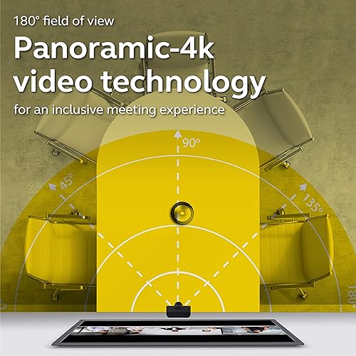 Jabra PanaCast – Intelligent 180° Panoramic-4K Huddle Room Video Camera – Inclusive Video Conferencing Camera with Full Room Coverage, Easy to Set-Up Wide Angle Webcam for Streaming Webcam PanaCast