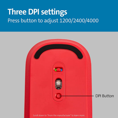 Kensington SureTrack™ Dual Wireless Mouse- Red (K75352WW)