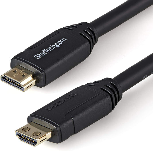 StarTech.com 9.8ft (3m) HDMI 2.0 Cable, 4K 60Hz Premium Certified High Speed HDMI Cable w/Ethernet, Ultra HD HDMI Cable, Long HDMI Cable/Cord for TV/Monitor/Laptop/PC, HDMI to HDMI Video (HDMM3MLP) 10 ft/3m