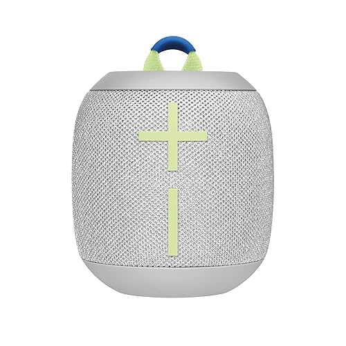 ULTIMATE EARS WONDERBOOM 3, Small Portable Wireless Bluetooth Speaker, Big Bass 360-Degree Sound for Outdoors, Waterproof, Dustproof IP67, Floatable, 131 ft Range - Joyous Bright Grey Joyous Brights Grey Wonderboom 3