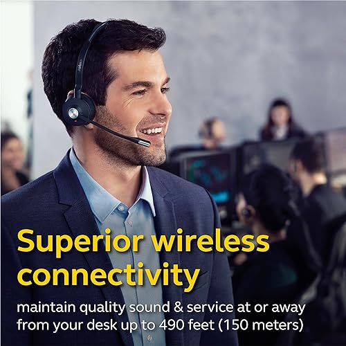 Jabra Engage 75 Wireless Headset, Mono – Telephone Headset with Industry-Leading Wireless Performance, Advanced Noise-Cancelling Microphone, Call Center Headset with All Day Battery Life, Black Engage 75 Mono