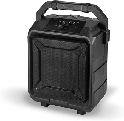 iLive ISB659B Wireless Tailgate Party Speaker, with Built-in Rechargeable Battery and Roller Wheels, Black