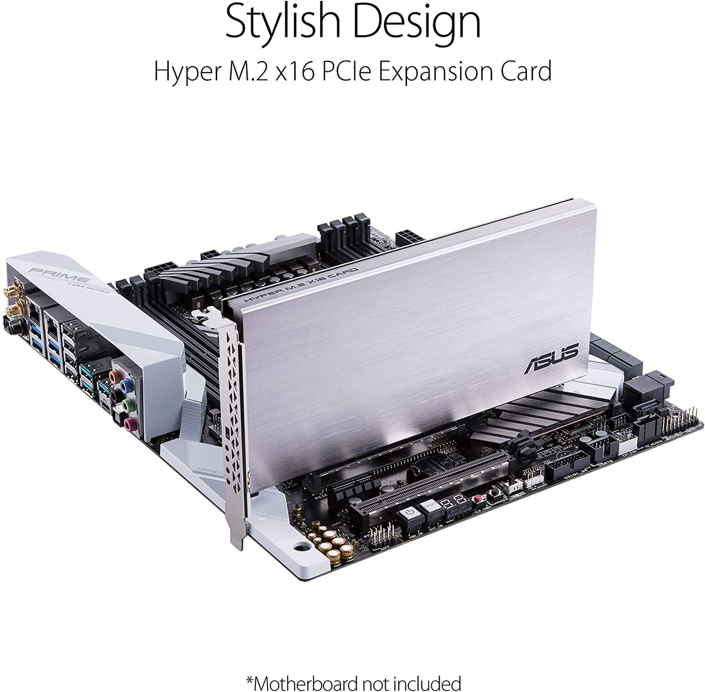 ASUS Hyper M.2 X16 PCIe 4.0 X4 Expansion Card Supports 4 NVMe M.2 (2242/2260/2280/22110) up to 256Gbps for AMD 3rd Ryzen sTRX40, AM4 Socket and Intel VROC NVMe Raid