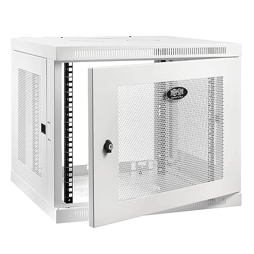 Tripp Lite 9U Low-Profile Switch-Depth-Plus Wall-Mount Rack Enclosure Cabinet, White (SRW9UDPW)