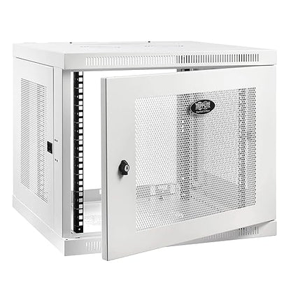 Tripp Lite 9U Low-Profile Switch-Depth-Plus Wall-Mount Rack Enclosure Cabinet, White (SRW9UDPW)