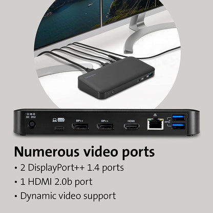 Kensington Microsoft Surface Dock - SD4845P Surface Docking Station with Triple Display and 85W Power Delivery (K34440NA) Surface Pro 9/8/7