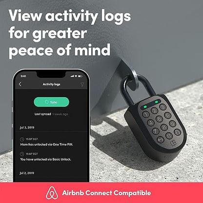 Igloohome Smart Padlock 2 (SP2), Generate Access from Anywhere, No WiFi Needed, Compatible with iPhone & Android – Weatherproof, Waterproof and Rechargeable Battery