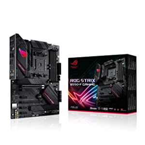 ASUS ROG Strix B550-F Gaming AMD AM4 Zen 3 Ryzen 5000 &amp; 3rd Gen Ryzen ATX Gaming Motherboard (PCIe 4.0, 2.5Gb LAN, BIOS Flashback, HDMI 2.1, Addressable Gen 2 RGB Header and Aura Sync) ROG STRIX B550-F GAMING MB