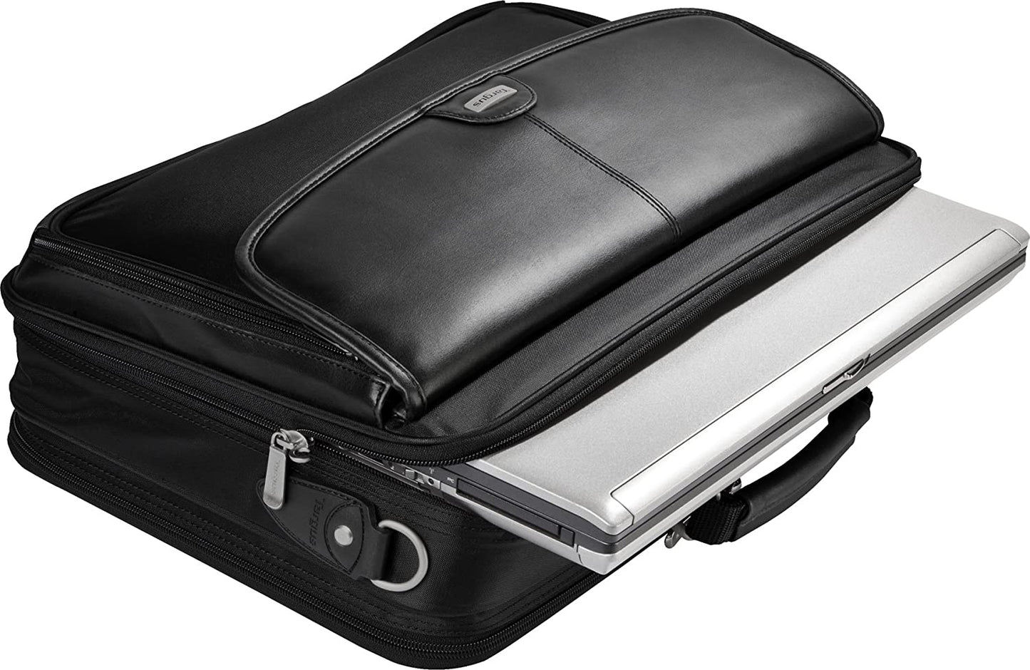 Targus Trademark Notepac Plus Carrying Messenger Bag with Shoulder Straps fit up to 16-Inch Laptop/Notebook, Black (CTM400) Deluxe Carrying Case