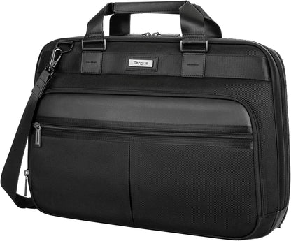 Targus Mobile Elite Laptop Bag for 15.6-inch Laptops, TSA Checkpoint-Friendly Design, Messenger Bag for Men /Women, Computer Bag &amp; Laptop Case for Mac/PC/Dell/Lenovo/HP, Black (TBT045US) Business Topload
