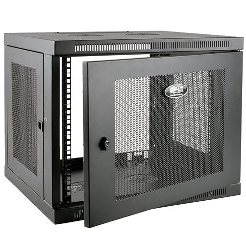 Tripp Lite 9U Wall Mount Rack Enclosure Server Cabinet, 20.5 in. Deep, Switch-Depth (SRW9UDP), Black