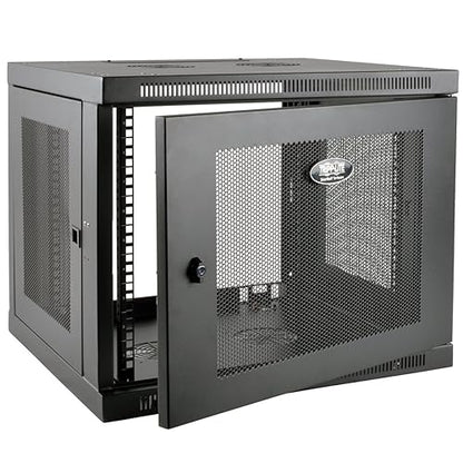 Tripp Lite 9U Wall Mount Rack Enclosure Server Cabinet, 20.5 in. Deep, Switch-Depth (SRW9UDP), Black