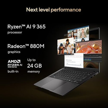 ASUS Vivobook S 14, Next-Level AI PC, 14" 3K OLED Thin and Light Laptop, AMD Ryzen AI 9 365 Processor, 24GB RAM, 1TB SSD, Copilot Key, WiFi 6E, Neutral Black, M5406WA-DH71-CB