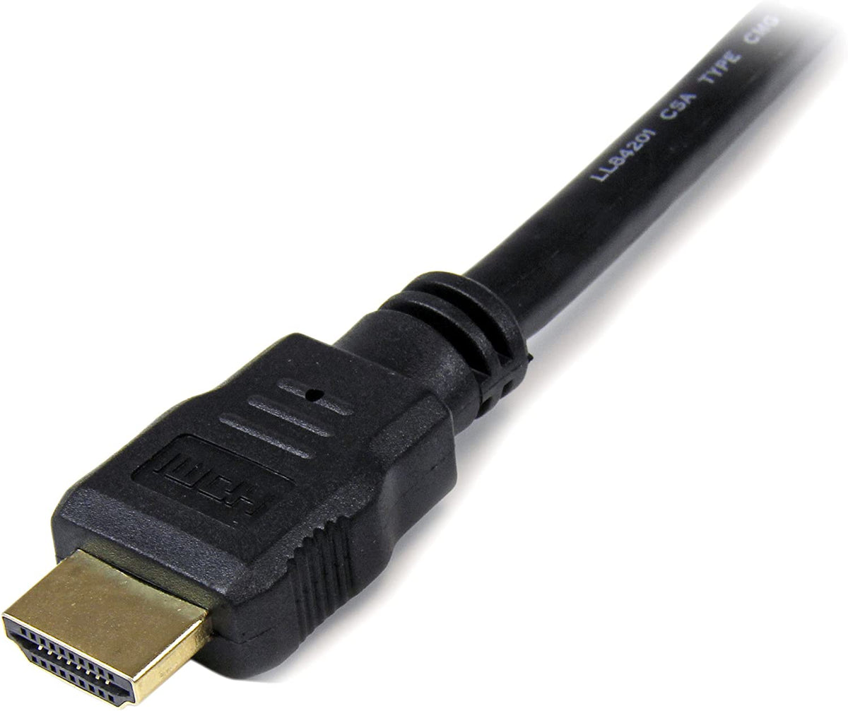StarTech.com 1 ft High Speed HDMI Cable – Ultra HD 4k x 2k HDMI Cable – HDMI to HDMI M/M - 1ft HDMI 1.4 Cable - Audio/Video Gold-Plated (HDMM1) Black 1 ft / 30cm