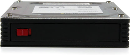 StarTech.com 2.5" to 3.5" SATA HDD/SSD Adapter Enclosure - External Hard Drive Converter with HDD/SSD Height up to 12.5mm (25SAT35HDD), Gray 2.5in SATA Drive 3.5in SATA Enclosure