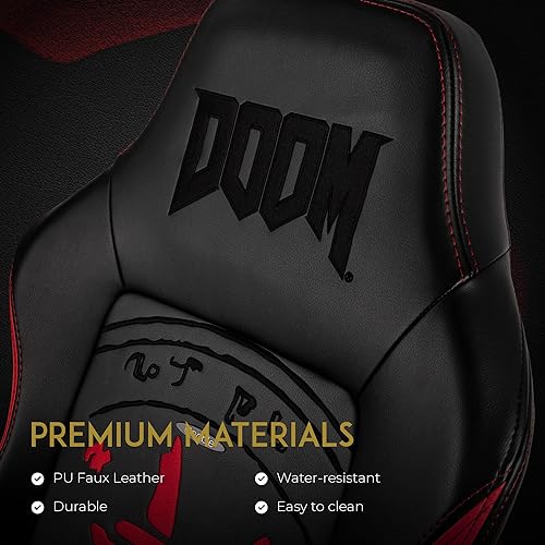 noblechairs Hero Gaming Chair - Office Chair - Desk Chair - PU Faux Leather - Doom Edition