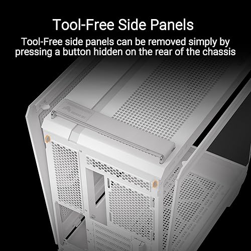 ASUS TUF Gaming GT502 Horizon ATX Mid-Tower Gaming Case (Boundless Panoramic Design, Dual-Chamber, Independent CPU and GPU Cooling Zones, Tool-Free Side Panels, USB 10 Gbps Type-C Front Panel)