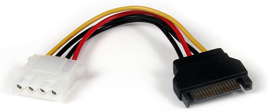StarTech.com 6in SATA to LP4 Power Cable Adapter - F/M - Power adapter - SATA power (M) to 4 pin internal power (F) - 5.9 in - black - LP4SATAFM6IN 6 inch SATA to Molex LP4 Power