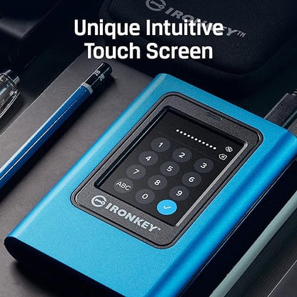 Kingston IronKey Vault Privacy 80 1.92TB External SSD | FIPS 197 | XTS-AES 256GB Encrypted | Touch Screen PIN | Secure Data Protection | IKVP80ES/1920G