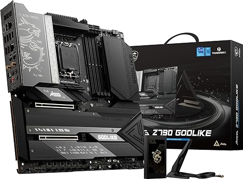 MSI MEG Z790 GODLIKE Gaming Motherboard (Supports 12th/13th Gen Intel Processors, LGA 1700, DDR5, PCIe 5.0, M.2, 2.5Gbps LAN, USB 3.2 Gen2, Wi-Fi 6E, Thunderbolt, E-ATX) eATX MEG Z790 GODLIKE