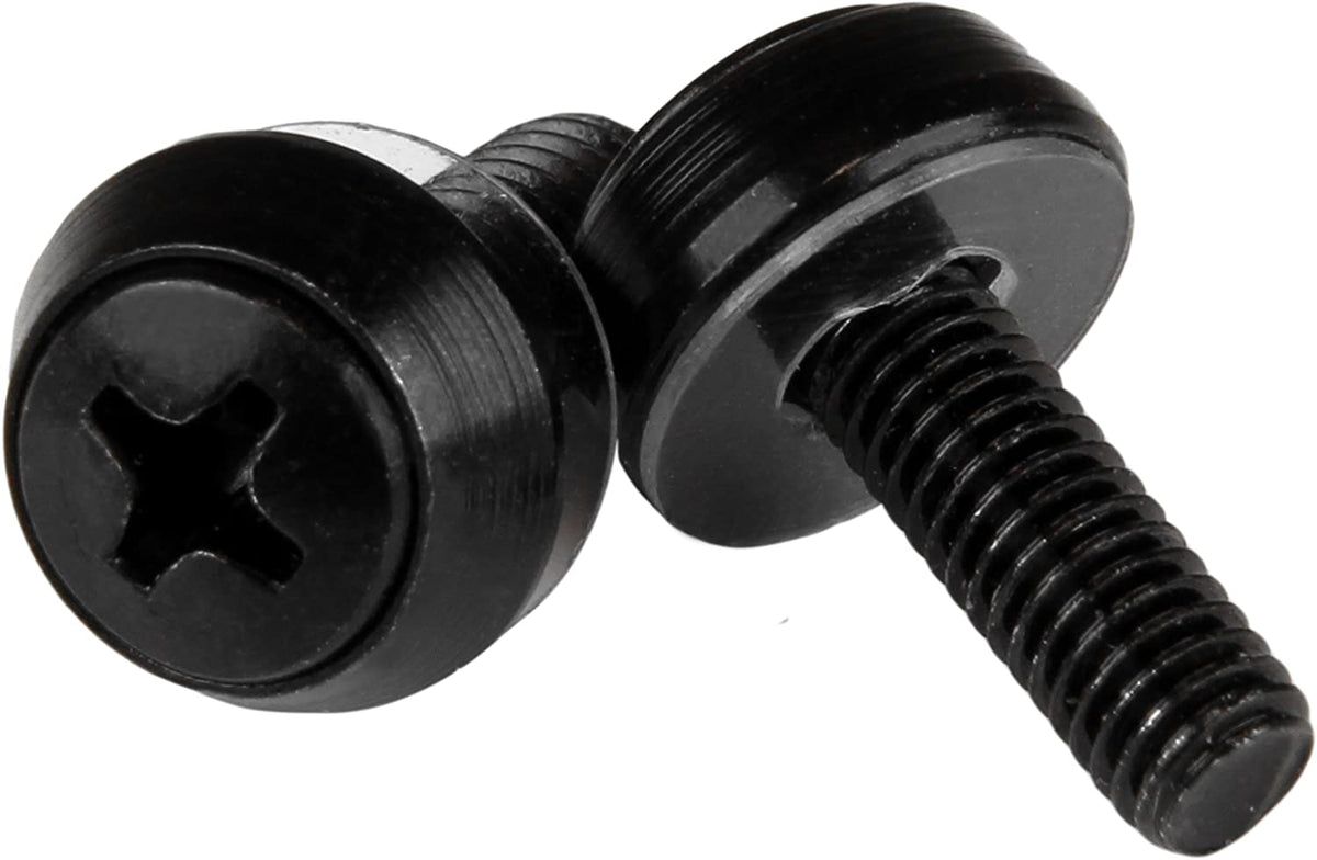StarTech.com M5 x 12mm - Screws - 50 Pack, Black - M5 Mounting Screws for Server Rack &amp; Cabinet (CABSCREWSB) 50x M5 Black Mounting Screws