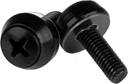 StarTech.com M5 x 12mm - Screws - 50 Pack, Black - M5 Mounting Screws for Server Rack &amp; Cabinet (CABSCREWSB) 50x M5 Black Mounting Screws
