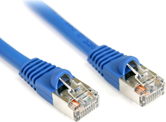 StarTech.com 25 ft Cat5e Blue Snagless Shielded RJ45 F/UTP Cat 5e Patch Cable - 25ft Patch Cord (S45PATCH25BL) Blue 25 ft