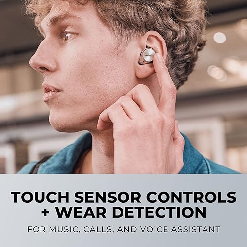 Technics HiFi True Wireless Multipoint Bluetooth Earbuds with Noise Cancelling, 3 Device Multipoint Connectivity, Wireless Charging, Impressive Call Quality, LDAC Compatible - EAH-AZ60M2-S (Silver)