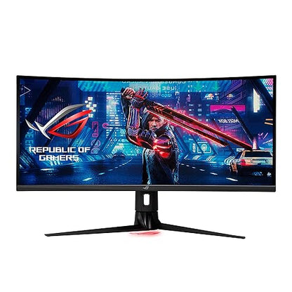 ASUS ROG Strix 34” Ultra-Wide Gaming Monitor (XG349C) - UWQHD (3440 x 1440), 180Hz, 1ms, Extreme Low Motion Blur Sync, 135% sRGB, G-Sync Compatible, DisplayHDR 400, Eye Care, USB-C, DisplayPort, HDMI