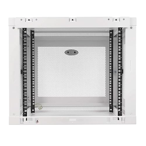 Tripp Lite 9U Low-Profile Switch-Depth-Plus Wall-Mount Rack Enclosure Cabinet, White (SRW9UDPW)
