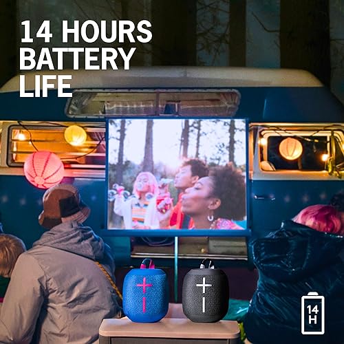 ULTIMATE EARS WONDERBOOM 3, Small Portable Wireless Bluetooth Speaker, Big Bass 360-Degree Sound for Outdoors, Waterproof, Dustproof IP67, Floatable, 131 ft Range - Joyous Bright Grey Joyous Brights Grey Wonderboom 3