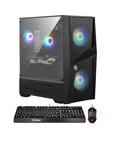 MSI Codex R 12NUC5-066CA Gaming Tower Desktop, Intel Core i5-12400F, GeForce RTX 4060, 16GB DDR5 Memory (Dual-CHL), 1TB SSD, WiFi 6, USB Type-C, VR-Ready, Windows 11 Home