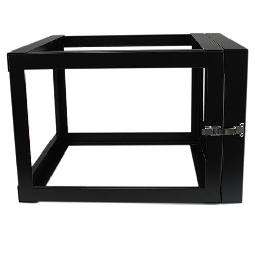 StarTech.com 4-Post 6U Hinged Wall-Mount Network Rack, 19 Open Frame Server Rack with 19.8in Mounting Depth, Wall Mount Swing Out Data Rack for IT / AV / Computer Equipment, TAA (RK619WALLOH)