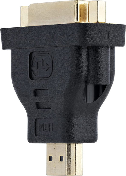 StarTech.com HDMI Male to DVI Female - HDMI to DVI-D Adapter - Bi-Directional - DVI to HDMI (HDMIDVIMF), Black