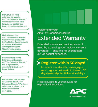 APC WBEXTWAR1YR-AC-03 Service Pack 1 Year Warranty Extension for Accessories